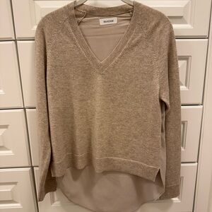 NAADAM Beige, light weight Cashmere V-Neck Sweater